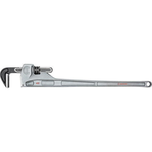 Cl&eacute; &agrave; tuyaux, Cap des m&acirc;choires 6", Longueur 48", Fini Rev&ecirc;tement en poudre, Prise Non-ergonomique Quali-T-Solutions