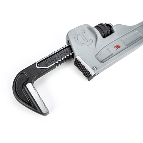Pipe Wrench, 5" Jaw Capacity, 36" Long, Powder Coated Finish, Non-Ergonomic Handle Quali-T-Solutions
