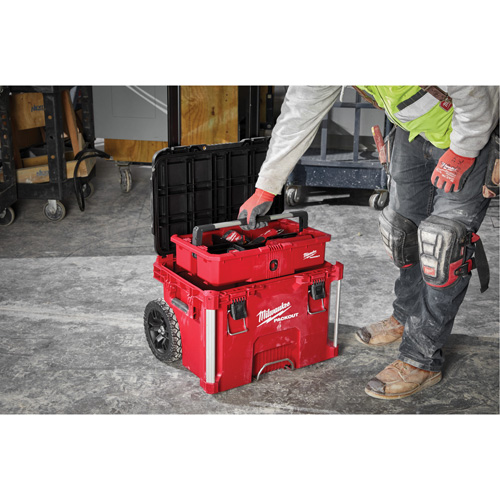 PACKOUT Rolling Tool Box, 18" x 22" x 19-1/2", Black/Red Quali-T-Solutions