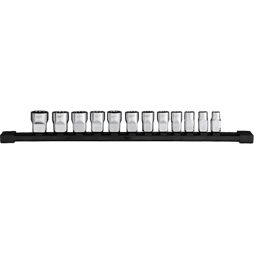 Jeu de douilles m&eacute;triques &agrave; 12 pans, 12 Mcx, Prise de 3/8" Quali-T-Solutions