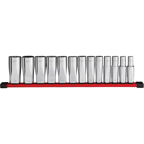 Jeu de douilles profondes SAE &agrave; 12 pans, 13 Mcx, Prise de 1/2", Profond Quali-T-Solutions