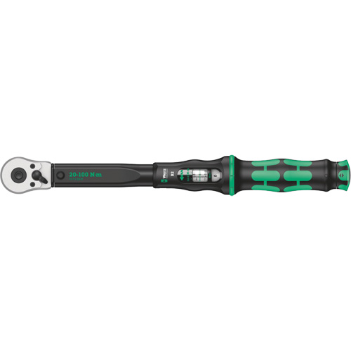 Cl&eacute; dynamom&eacute;trique Click-Torque B2 avec cliquet r&eacute;versible, &agrave; cliquer, Entraînement 3/8" carr&eacute;, 20 - 100 Nm Quali-T-Solutions