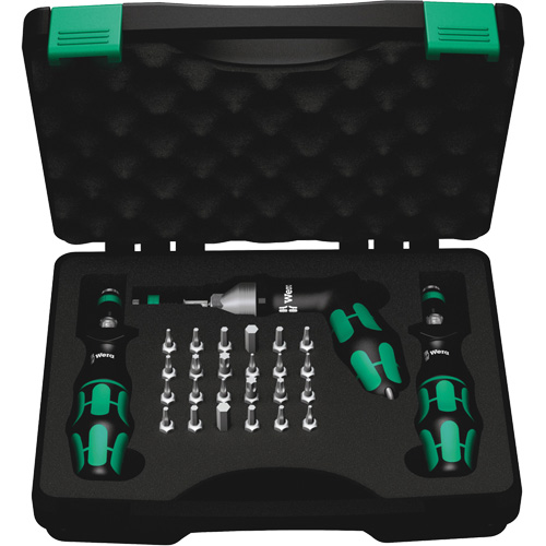 Jeu de tournevis dynamom&eacute;triques 7440/41/42, Gamme de couple 0.3 - 6.0 Nm, 6" Longueur Quali-T-Solutions
