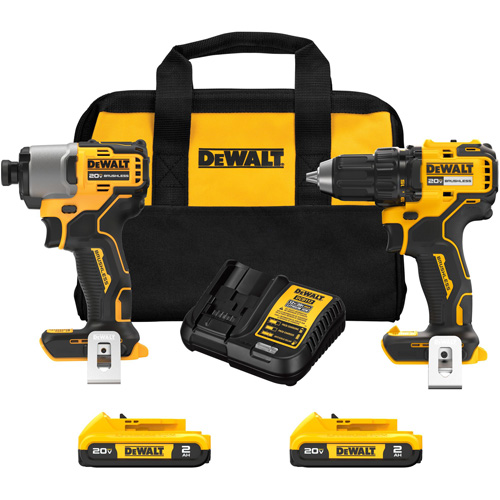 Brushless Cordless Drill/Driver & Impact Driver Combo Kit, Lithium-Ion, 20 V Quali-T-Solutions