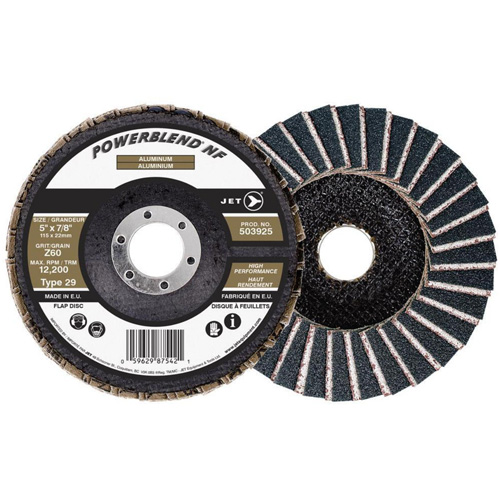 POWERBLEND NF Flap Disc, 5" x 7/8", Type 29, Z60 Grit, Zirconia Alumina Quali-T-Solutions
