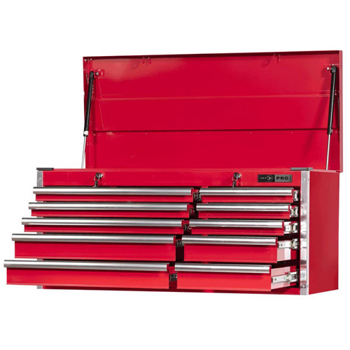 Coffre pour m&eacute;canicien de s&eacute;rie Pro PCM4210 , 40-3/10" la, 10 tiroirs, Rouge Quali-T-Solutions