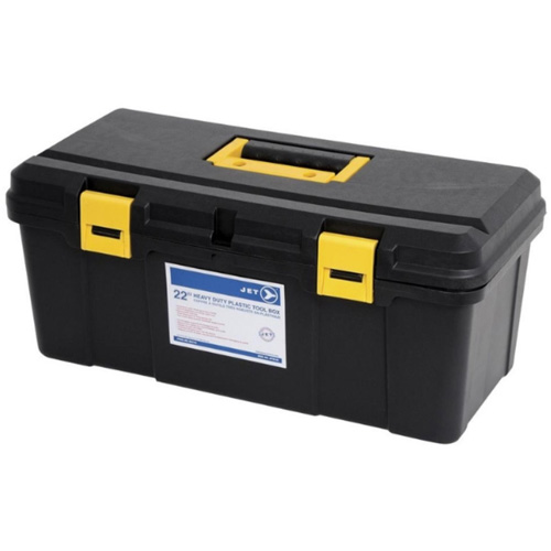 JPTB-22 Plastic Hand Tool Box, 22" W x 10-1/4" D x 9-1/2" H, Black Quali-T-Solutions