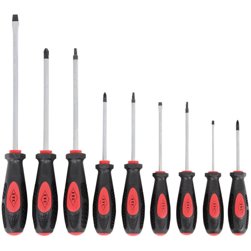 Jeu de tournevis ergonomiques IESD-9S, 9 mcx, Magn&eacute;tique Quali-T-Solutions