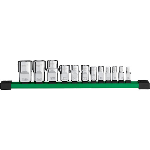 Jeu de douilles, Torx, Prise 1/4"/1/2"/3/8", 12 mr Quali-T-Solutions