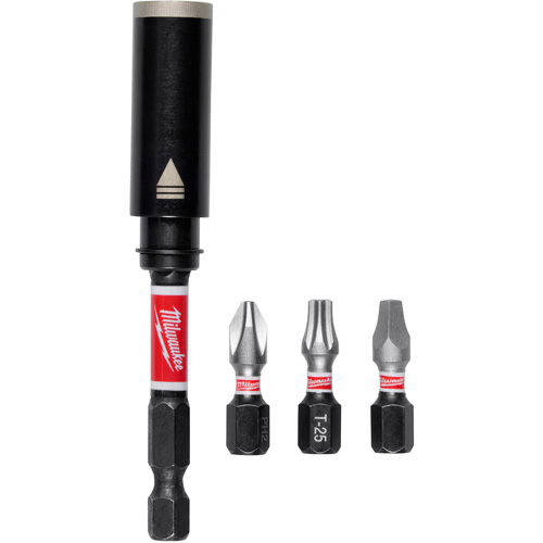 Porte-embout de vis r&eacute;sistant aux chocs de 3" avec jeu dembouts SHOCKWAVE  Quali-T-Solutions