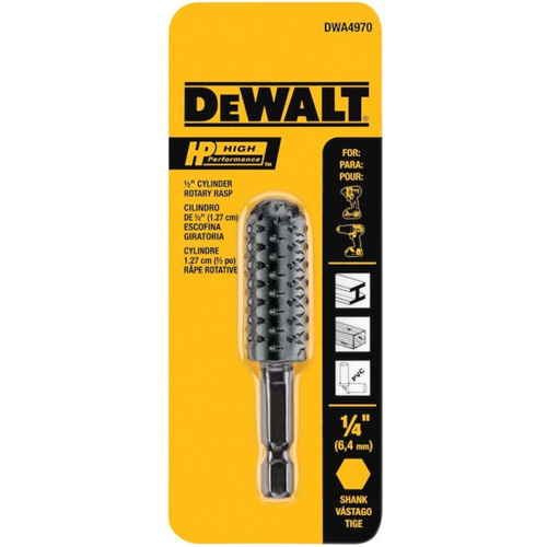 High Performance 1/2" Cylinder Rotary Rasp with 1/4" Hex Shank Quali-T-Solutions