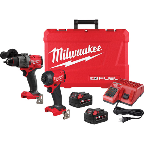 Ensemble &agrave; deux outils perceuse-visseuse &agrave; percussion &agrave; prise 1/2" M18 FUEL et visseuse hydraulique &agrave; prise hexagonale &agrave; prise 1/4" SURGE, Lithium-ion, 18 V Quali-T-Solutions