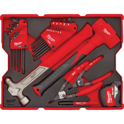 Jeu de cl&eacute;s hexagonales et marteaux avec plateau pour tiroirs PACKOUT Quali-T-Solutions
