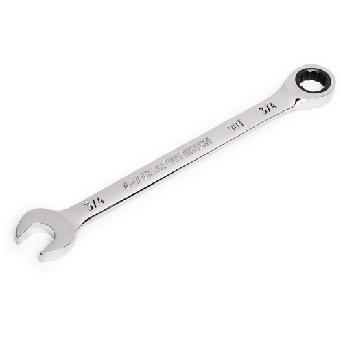 90-Tooth Ratcheting Combination Wrench, 12 Point, 3/4", Chrome Finish Quali-T-Solutions