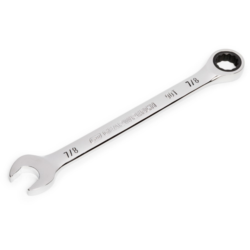 90-Tooth Ratcheting Combination Wrench, 12 Point, 7/8", Chrome Finish Quali-T-Solutions