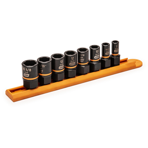 Bolt Biter Extraction Socket Set, 8 Pcs, Impact, 1/4"/3/8" Drive Size Quali-T-Solutions