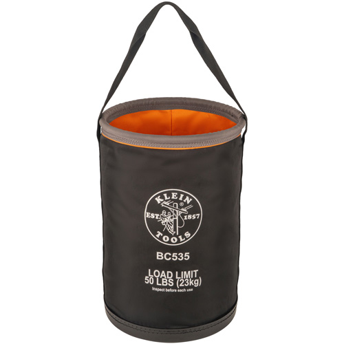 Seau utilitaire droit, 17" lo x 12" la x 4" h, Nylon, Noir/Gris/Orange Quali-T-Solutions