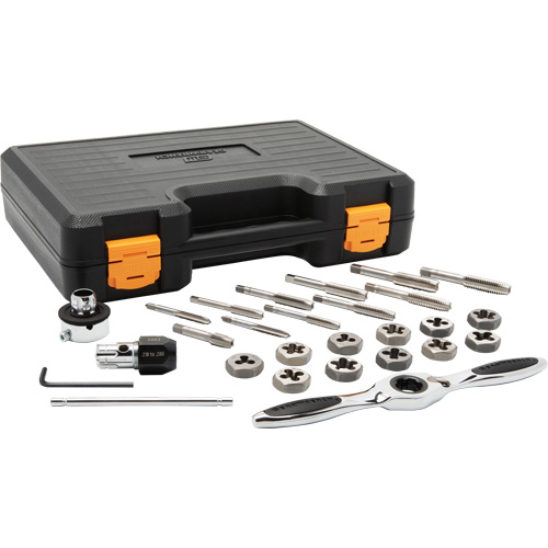 SAE Ratcheting Tap & Die Set, 27 Pieces Quali-T-Solutions