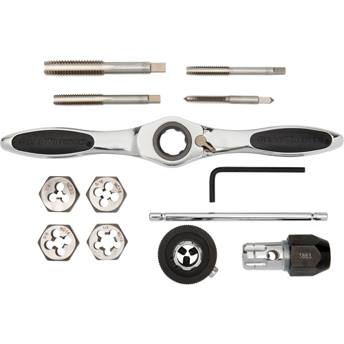 SAE Ratcheting Tap & Die Set, 13 Pieces Quali-T-Solutions
