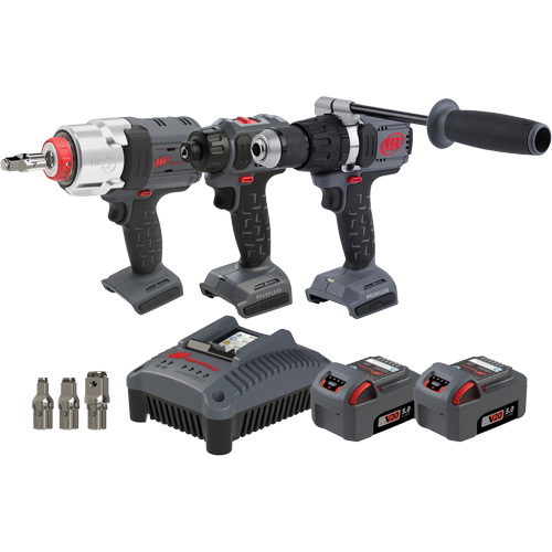 Ensemble de marteau perforateur, tournevis & tournevis &agrave; chocs, Lithium-ion, 20 V Quali-T-Solutions