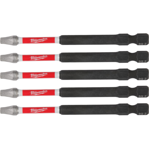 SHOCKWAVE Impact Recess Power Bits, Square, 2 Tip, 3-1/2" Length Quali-T-Solutions