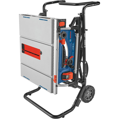 Jobsite Table Saw with Gravity-Rise Wheeled Stand, 120 V, 15 A, 3800 RPM Quali-T-Solutions