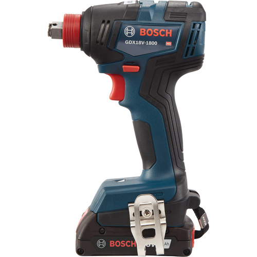Ensemble visseuse/cl&eacute; &agrave; chocs 2-en-1 pour embouts et douilles, 1/2", 1800 lb-po Couple max., 18 V, Lithium-ion Quali-T-Solutions