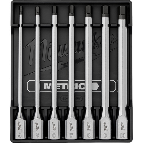 Long Metric Bit Socket Set, Hex, 3/8" Drive, 7 Pcs Quali-T-Solutions