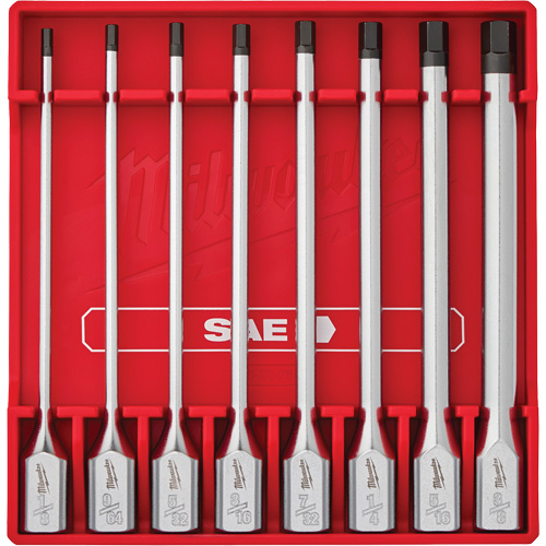 Long SAE Bit Socket Set, Hex, 3/8" Drive, 8 Pcs Quali-T-Solutions