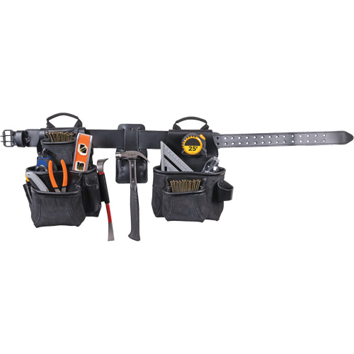 Ensemble de tabliers robustes Phantom 4 morceaux, Cuir, Noir Quali-T-Solutions