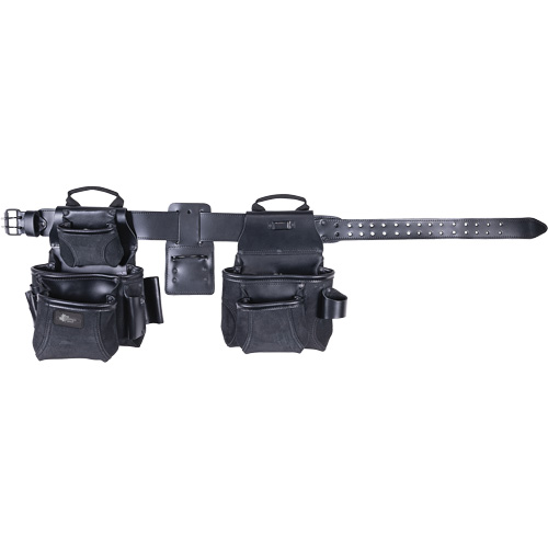 Ensemble de tabliers robustes Phantom 4 morceaux, Cuir, Noir Quali-T-Solutions