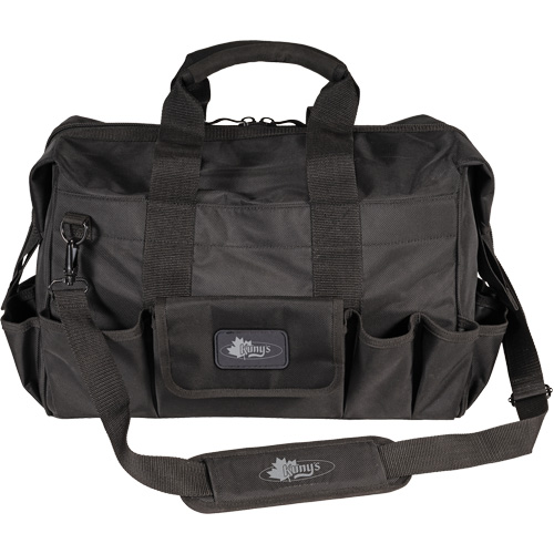 Sac &agrave; outils Phantom 18" pour entrepreneur, Polyester balistique, 25 pochettes, Noir Quali-T-Solutions