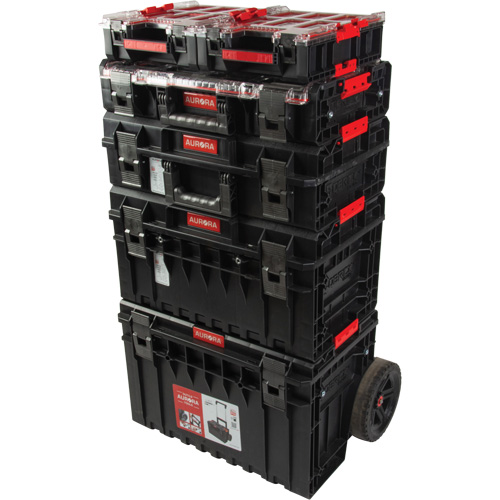 Ensemble de d&eacute;part roulant de coffres &agrave; outils Arx de 5 morceaux, 25-1/5" x 19" x 54-3/5", Noir Quali-T-Solutions