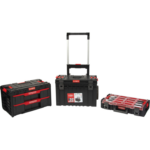 3-Piece Arx&reg; Rolling Toolbox Base Set, 25-1/5" x 19" x 42-2/5", Black Quali-T-Solutions