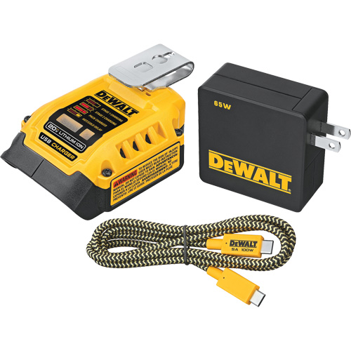 MAX*/FLEXVOLT &reg; 5 Amp USB Charging Kit, 20 V, Lithium-Ion Quali-T-Solutions