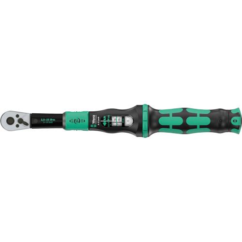 Cl&eacute; dynamom&eacute;trique Click-Torque Lock A 5 r&eacute;glable avec fonction Torque Lock, &agrave; cliquer, Entraînement 1/4" carr&eacute;, 1 - 18 lb-pi Quali-T-Solutions