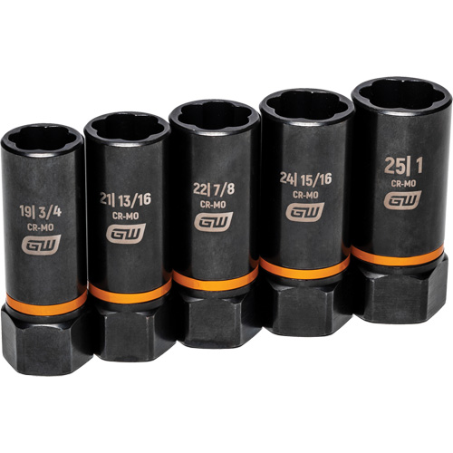 Bolt Biter Extraction Socket Set, 5 Pcs, Impact, 1/2" Drive Size, Deep Quali-T-Solutions