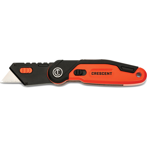 Couteau utilitaire pliant, 1" lame, lame en Acier, poign&eacute;e en Aluminium Quali-T-Solutions