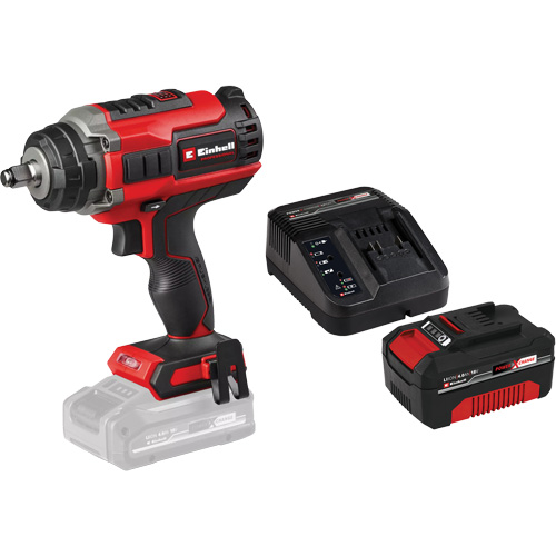 Cl&eacute; &agrave; chocs professionnelle sans fil avec batterie 4 Ah PXC et ensemble de d&eacute;part de chargeur, 18 V, Mandrin 1/2" Quali-T-Solutions