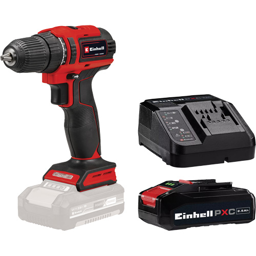 Cordless Drill/Driver with 2.5Ah PXC Battery & Charger Starter Kit, Lithium-Ion, 18 V, 3/8" Chuck, 354 in-lbs Torque Quali-T-Solutions