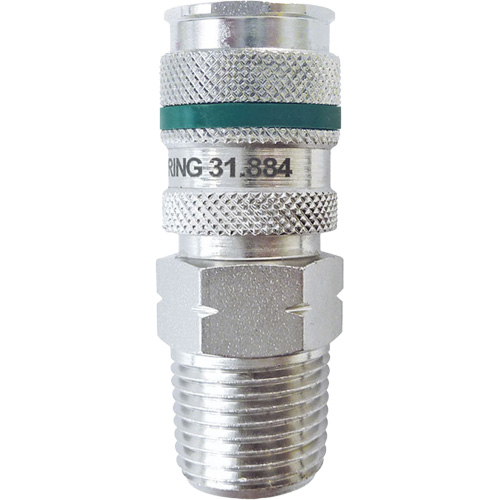 Raccord rapide QUIKSILVER Ultraflo 7,8 mm, Acier zingu&eacute;, 1/2", NPT m&acirc;le, 362 PSI Quali-T-Solutions