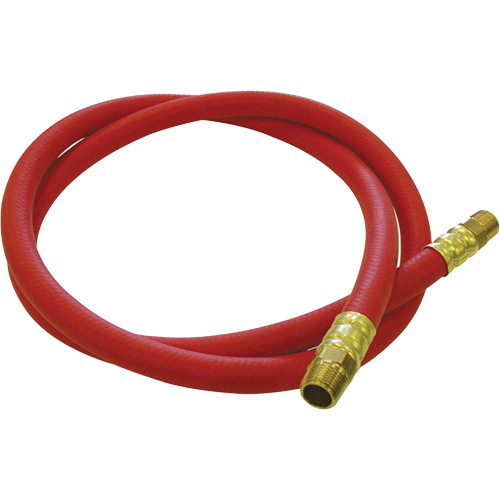 Hose Reel Connecting Hose, Air, EPDM Rubber, 1/2" dia. x 5', 300 psi, 1/2 NPT Quali-T-Solutions