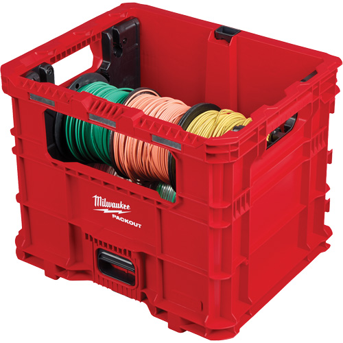 Bac distributeur de fils XL PACKOUT, 15-3/4" x 18-5/8" x 15", Noir/Rouge Quali-T-Solutions
