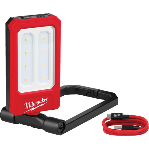 Rechargeable Low-Profile Magnetic Task Light, LED, 100/250/500 Lumens, Plastic/Aluminum Housing Quali-T-Solutions