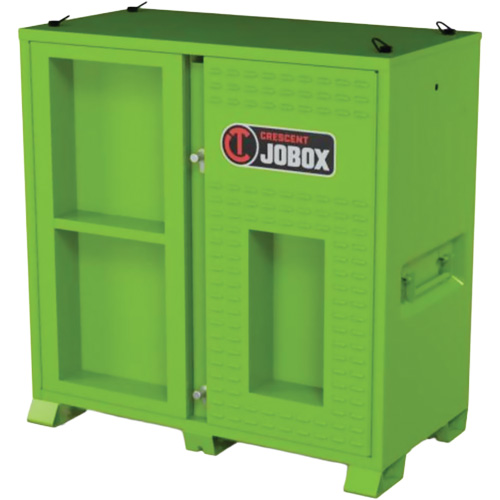 Armoire ventil&eacute;e pour le rangement d'&eacute;PI sur place, Acier, Vert lime haute visibilit&eacute; Quali-T-Solutions