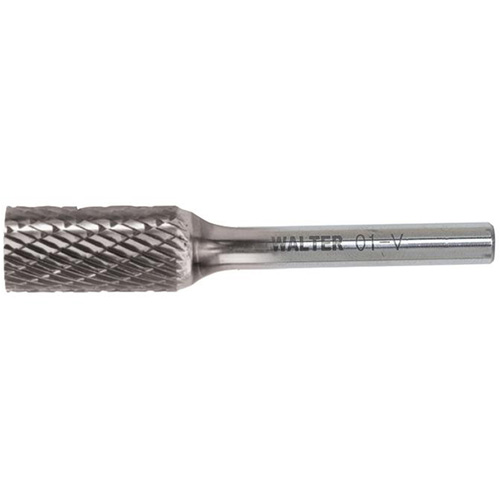 Fraise cylindrique en carbure &agrave; double coupe, 1/4" dia., 1/4" Tige, 5/8" Prof. de la coupe Quali-T-Solutions