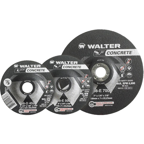 Depressed Centre Grinding Wheels - Concrete Type 27, 4-1/2" x 1/8", 7/8" Arbor, Type 27 Quali-T-Solutions