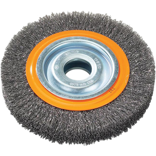 Brosse rotative, 7" dia., Fils 0,118", Arbre 1-1/4" Quali-T-Solutions
