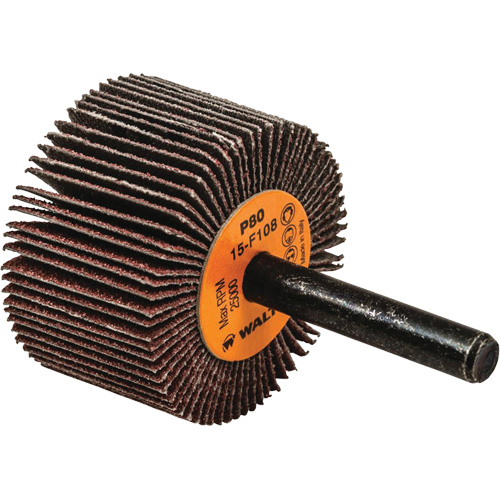 Flap Wheels-Coolcut Flap Wheels, Aluminum Oxide, 80 Grit, 1-1/2" x 1" x 1/4" Quali-T-Solutions