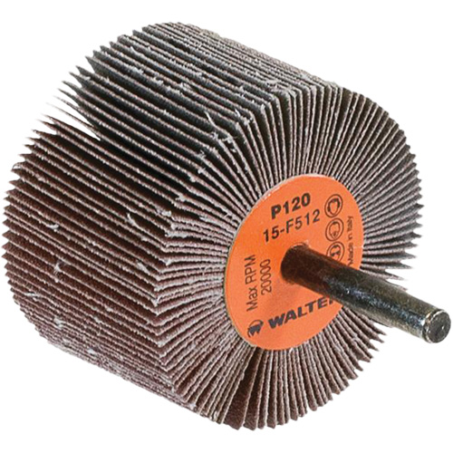 Flap Wheels-Coolcut Flap Wheels, Aluminum Oxide, 120 Grit, 2-1/2" x 1-1/2" x 1/4" Quali-T-Solutions